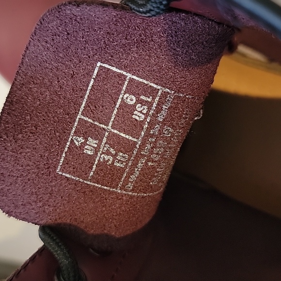 Dr. Martens 1460 Lace up Boots Burgundy Sz: 6 US - Picture 9 of 13